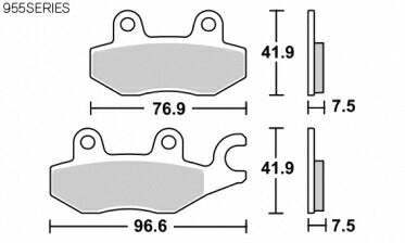 SBS Brake Pads 955 Series HS Street Excel Front for Kawasaki Ninja 250 Ninja 400