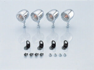 Winker Kit (Bullet Mini) Chrome/Clear 12V Monkey