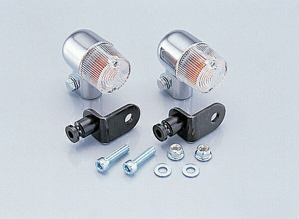 フロントウインカーセット 丸ミニタイプ (メッキ/クリア) リトルカブ