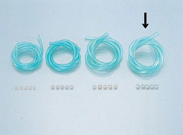 スーパーフュエルホースセット グリーン (内径φ8 X クリップφ12 X 1m)