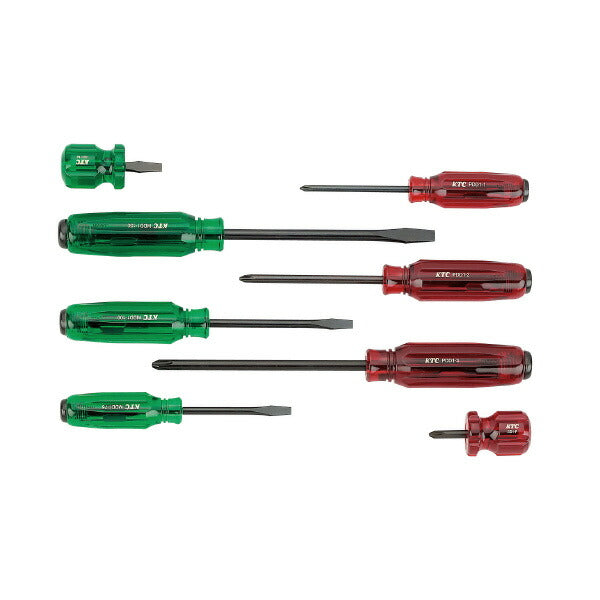 樹脂柄ドライバセット 貫通 (8本組)