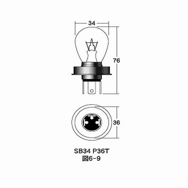 12V 50/40W SB34 P36T