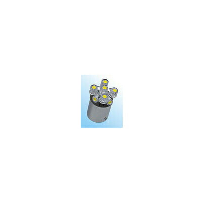 12v BA15S White 9 LED Bulb