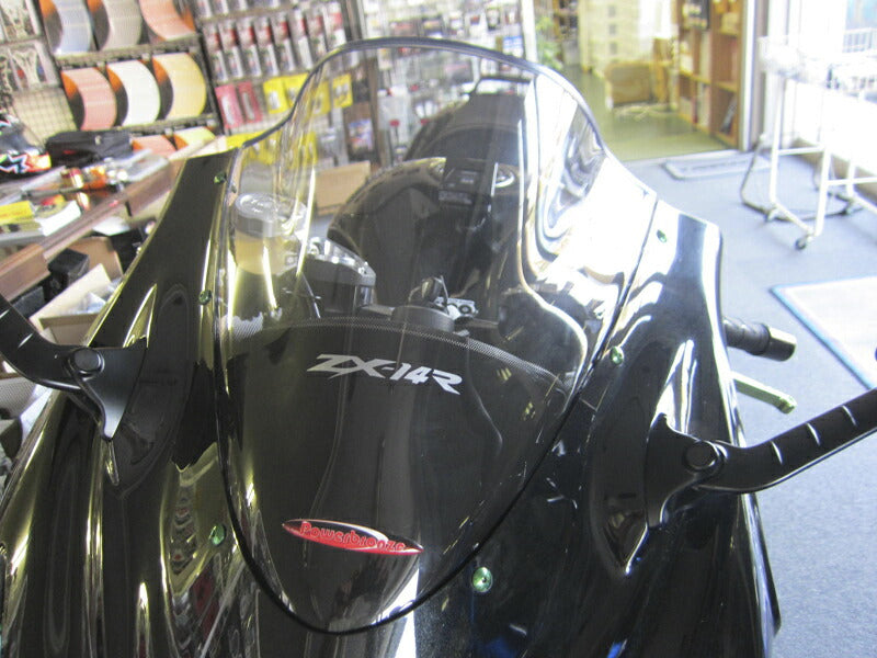 【アウトレット】 エアフロースクリーン ライトスモーク ZX-14R (12-13) *ロゴ「ZX-14R」