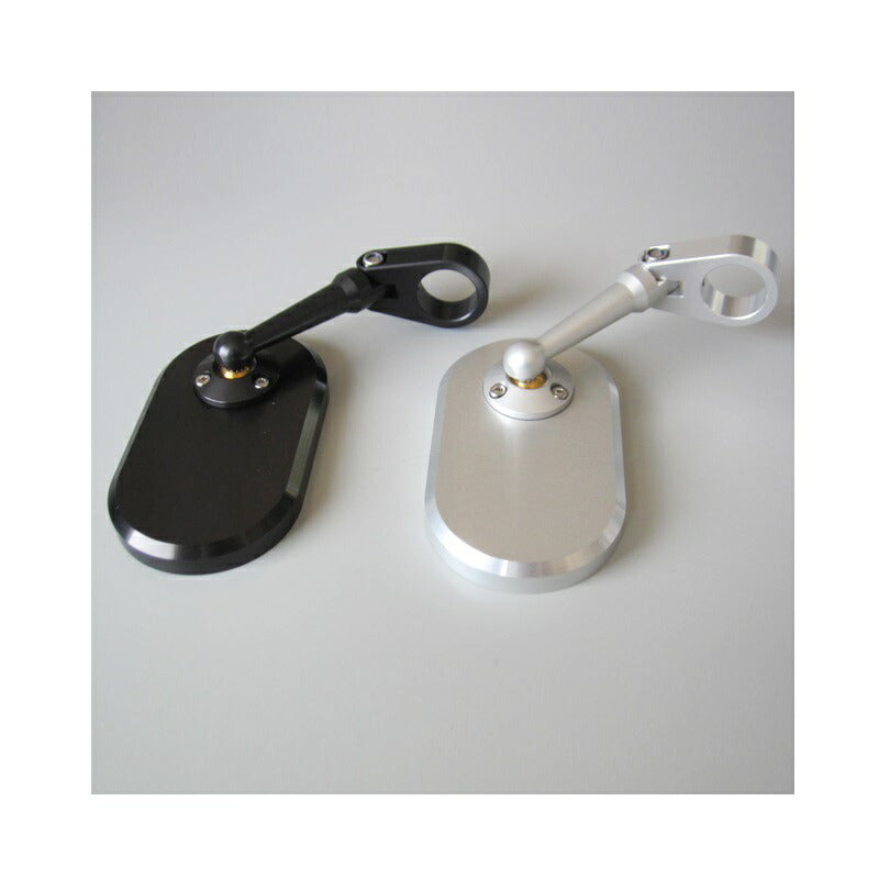Bar End Mirror Handle Clamp Adjust Mirror Oblong Type 60x105 Black