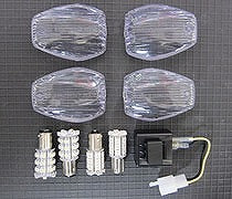 バルブ/リレー関係 2カラー LEDウィンカーバルブ/レンズセット CB1300SF(03-05)/CB400SF(03-05)etc・・クリア