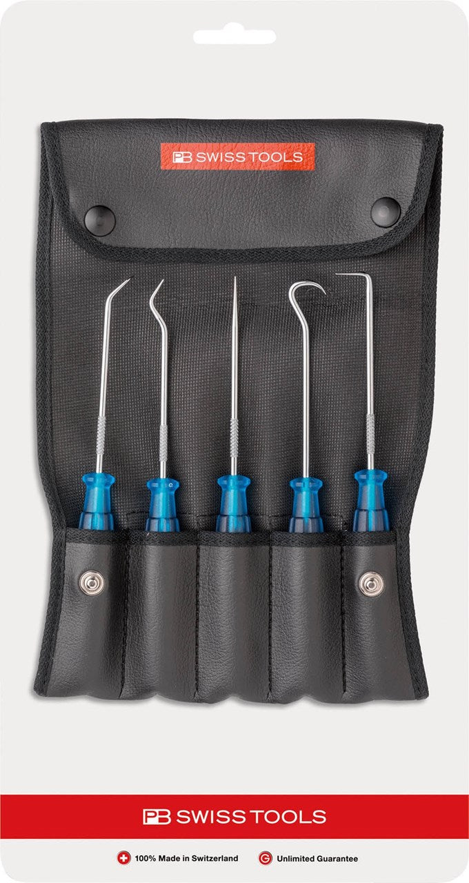 Pick and Hook Set, 5-Piece, with Roll Pouch, Tool Set