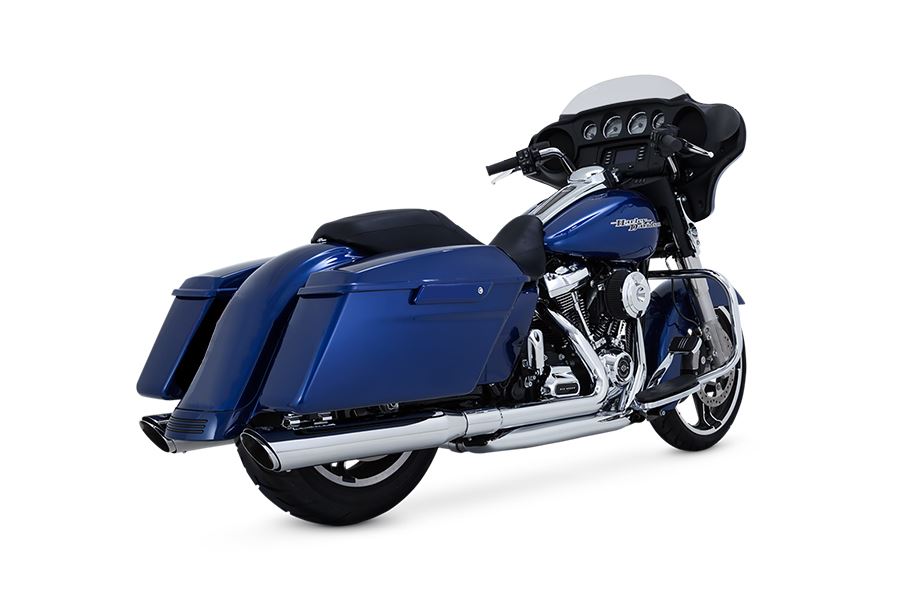 Twin Slash Round Slip-Ons Chrome Touring