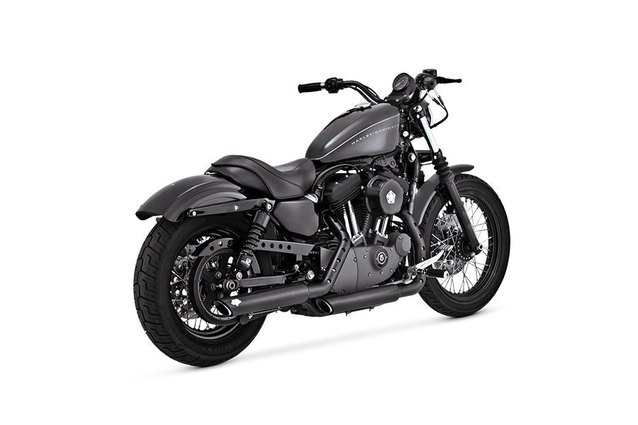 Twin Slash Slip-Ons Black Sportster