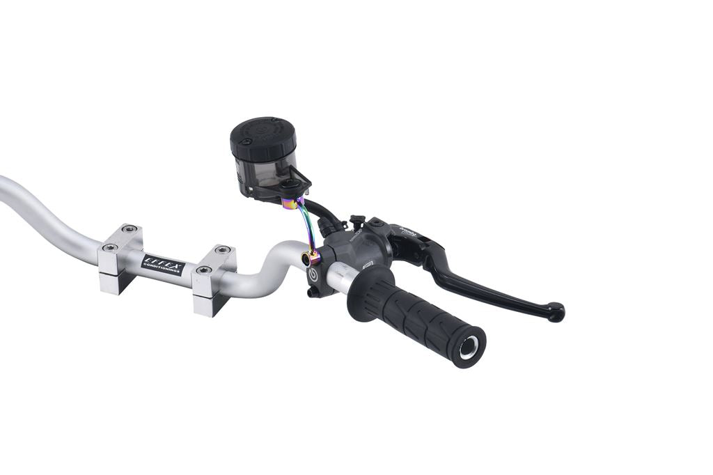 Oil Tank Stay, Brake, Handlebar Mount/Clip-On Mount Compatible, Titanium Color Stay/S50 Smoke Tank