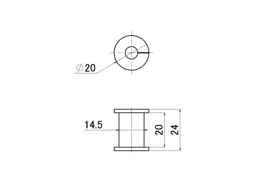 EAP290-1 ラバーブッシュ メッシュホース用 φ14.5×φ7.2×L20mm 1個