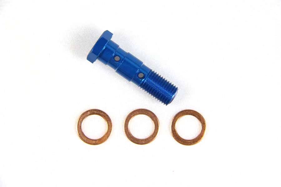 EAP305 Banjo Bolt Double Blue 3/8-P24 1 piece