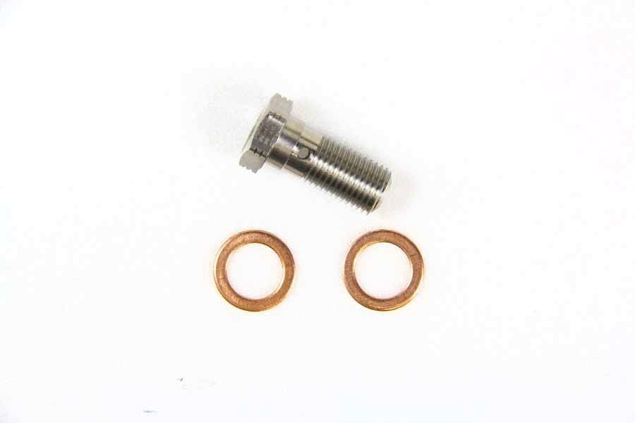 ETP314 Banjo Bolt, Single, Stainless Steel, 3/8-P24, 1 pc.