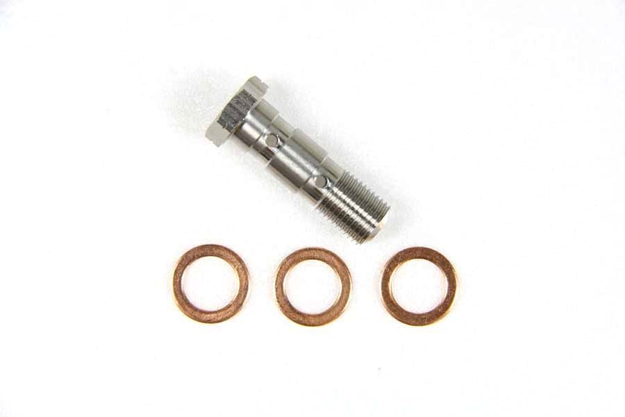 ETP317 Banjo Bolt Double, Stainless Steel, M10 x P1.00 (Brembo) 1 pc.