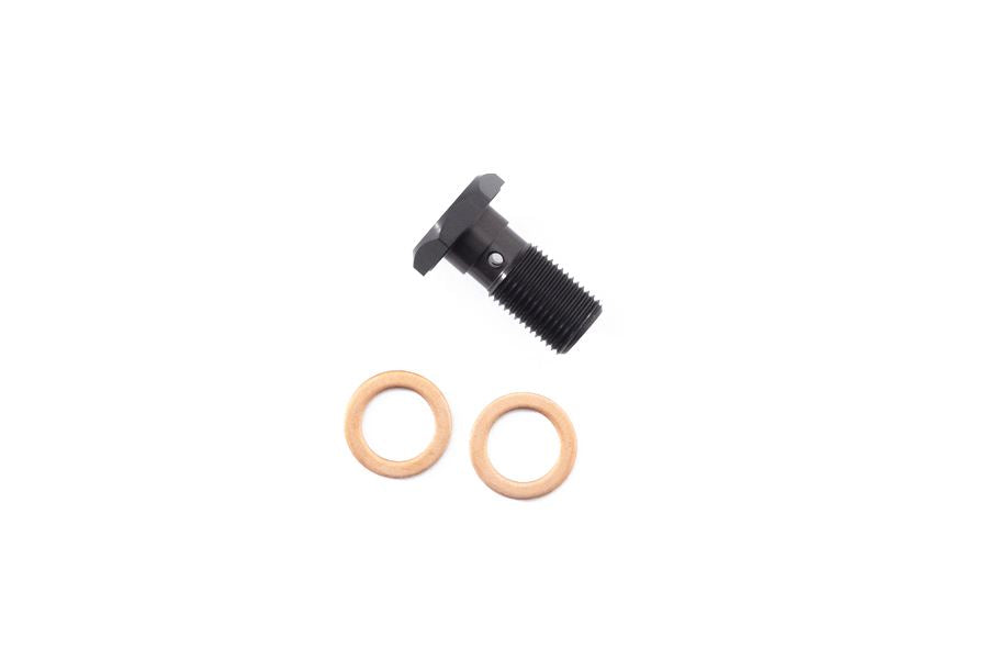 ETP918 Banjo Bolt for Harley, Single, Black, 7/16-P24, 1 pc.