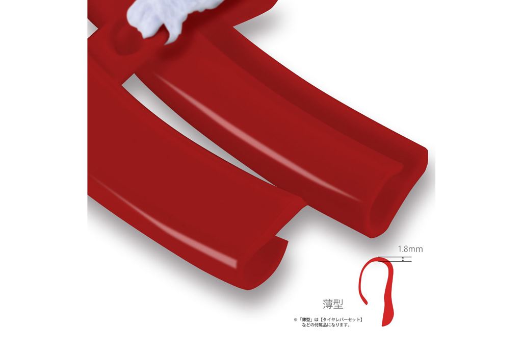 タイヤレバーリムプロテクターセット バイク用特化品 レッド 2セット