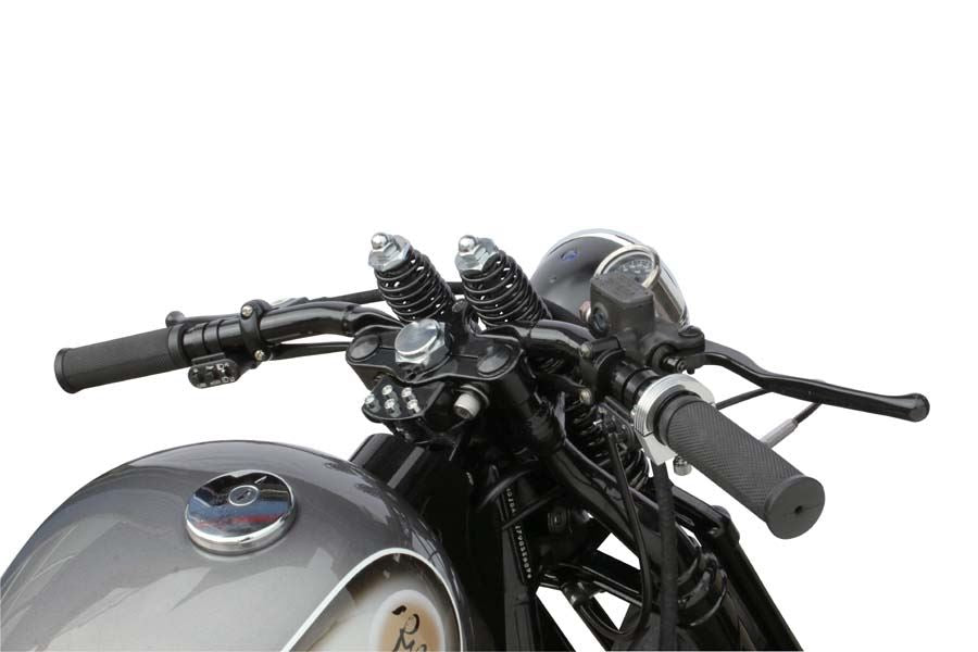 Ironman Replica Handlebars for Springer Forks (Inline), Black, φ25.4 (1 inch)
