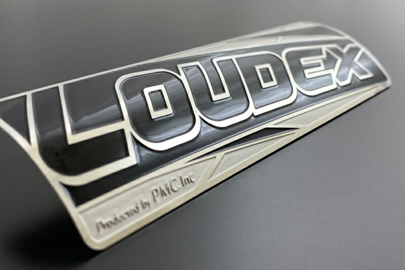 サイレンサーエンブレム LOUDEX 縦38mm×横122mm
