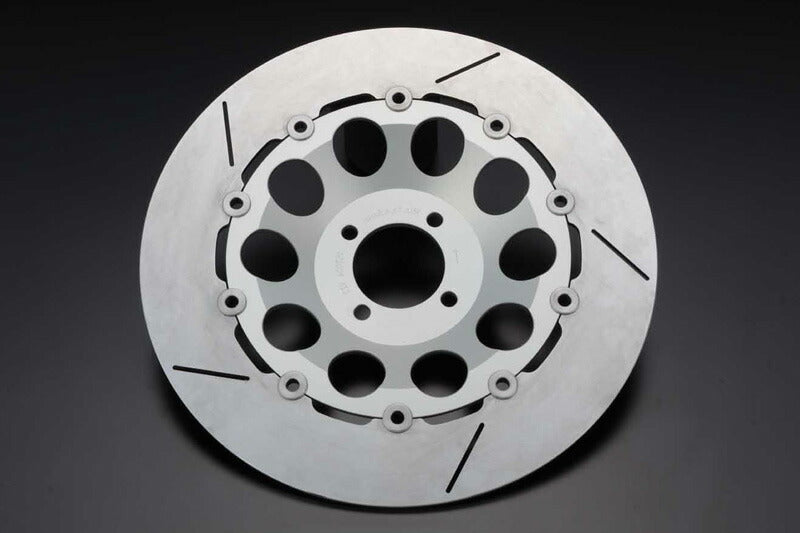 φ320mm Drilled Front Brake Rotor, Silver, Left Hand, Z750-1000 Z1R 4-Hole Disc