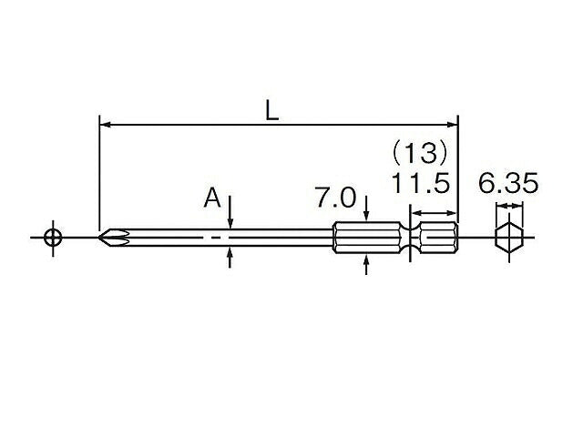 ドライバー ビット (+) #1X75