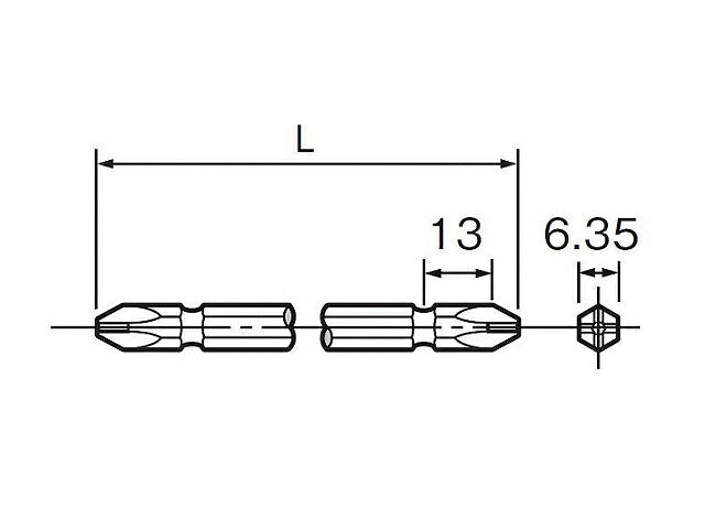 ドライバー ビット (+) #2X45 2ホン