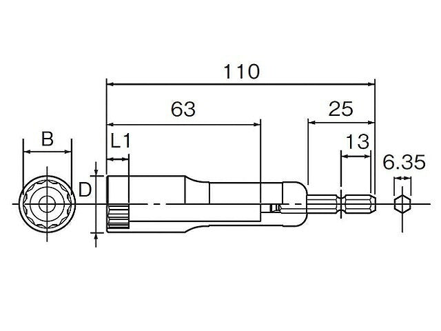 ヘグザゴンソケット 深穴タイプ 12MM