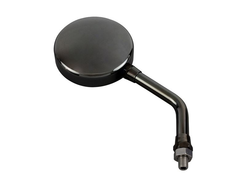 Machined Z2 Type Mirror Short Stay Black Chrome 10mm-P1.25 Universal Left/Right