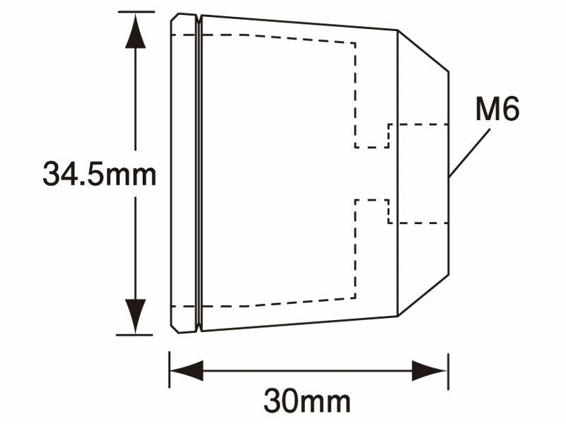アウターカバー ミドルウェイトバーエンド(マットカラー)M6用 マットグレー 補修部品