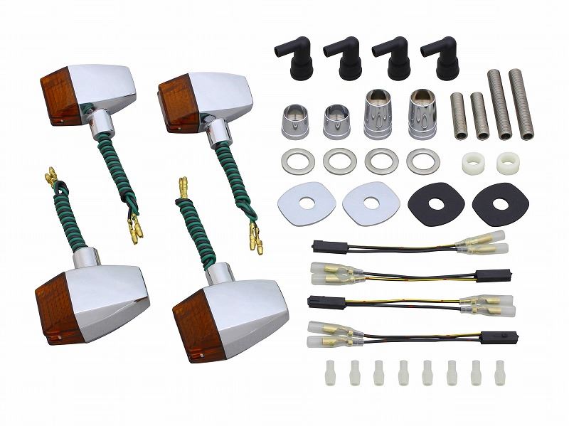 Classical Turn Signals Chrome/Orange Slim & Sharp W800