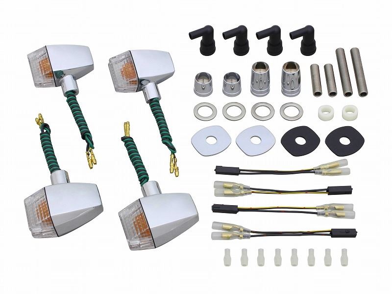 CLASSIC TURN SIGNALS CHROME/CLEAR SLIM & SHARP W800