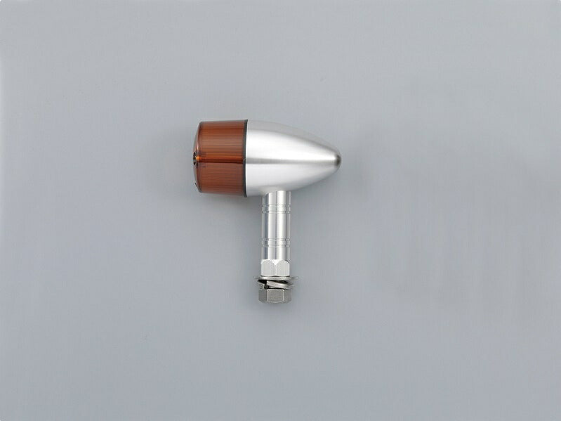 Aluminum Machined Winkers Semi-Universal Set Bullet Type Silver Alumite Body/Orange Lens
