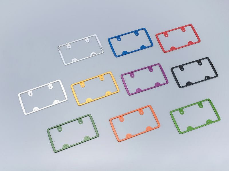 アルミライセンスフレーム レッド 250cc~用 ナンバープレート保護