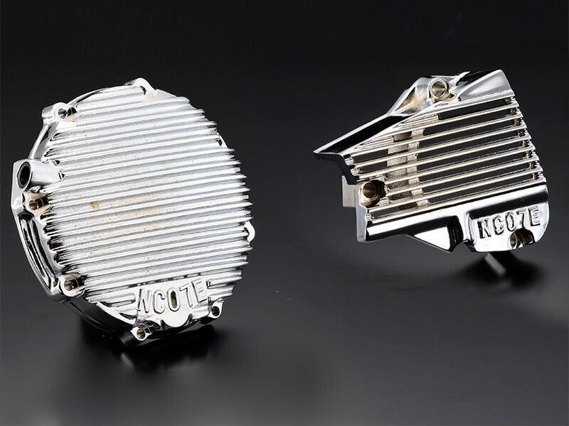 NC07クラッチカバー\U0026スプロケカバーセット メッキ 1セット CBX400F