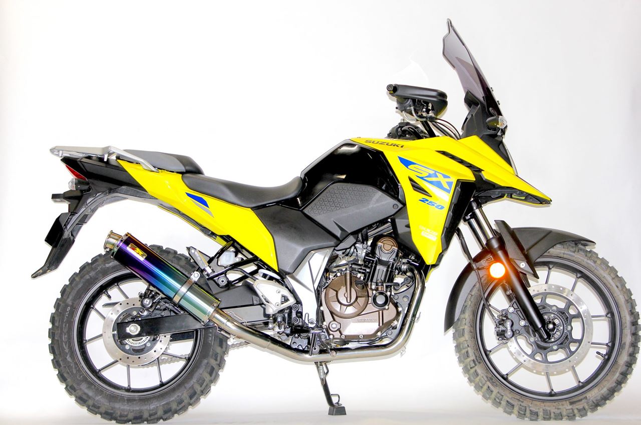 ARIA アリア チタン マフラー タイプC(カールエンド) Vストローム250SX 8BK-EL11L