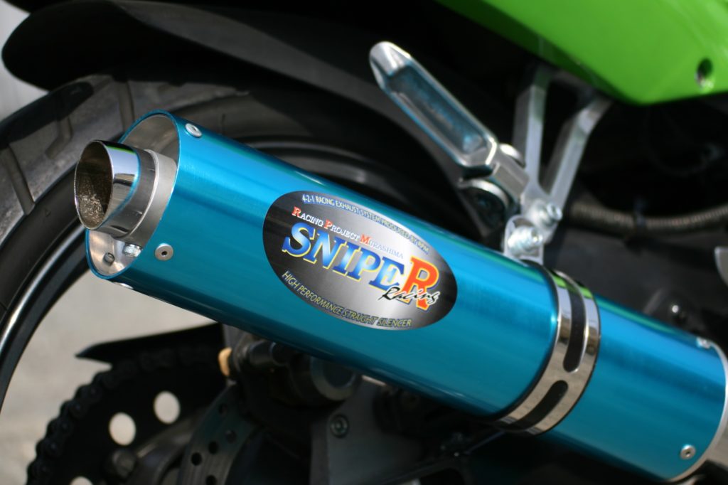 Muffler SNIPER Full Exhaust Aluminum Blue Anodized φ93×390 ZXR250/R