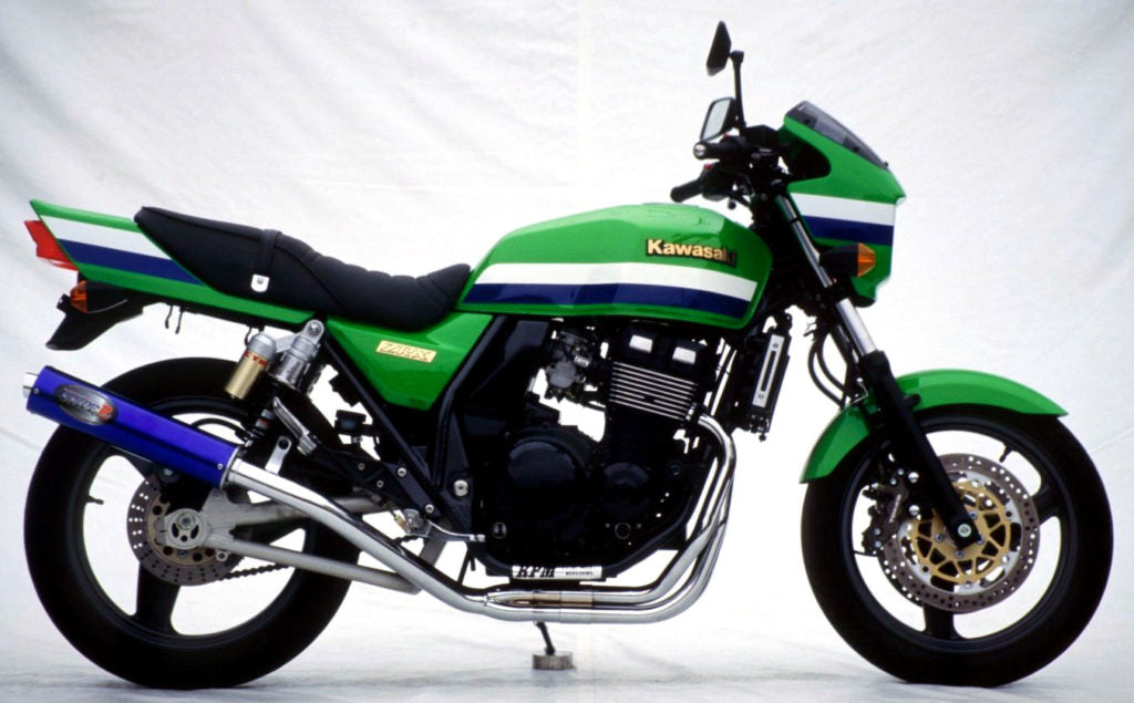 マフラー SNIPER スナイパー フルエキゾースト アルミブルーアルマイト φ93×390 ZRX400