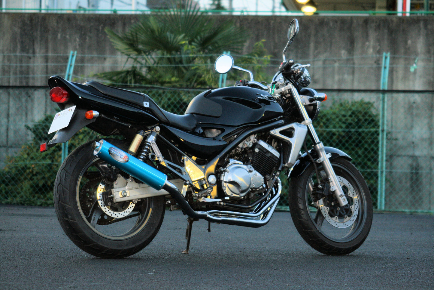 マフラー SNIPER スナイパー アルミブルーアルマイト φ93×390 BALIUS-2 バリオス2型