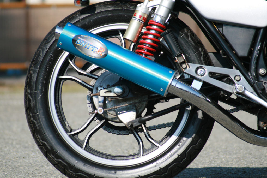 2508-01 マフラー SNIPER スナイパー フルエキゾースト アルミブルーアルマイト φ93×390 CBR400F