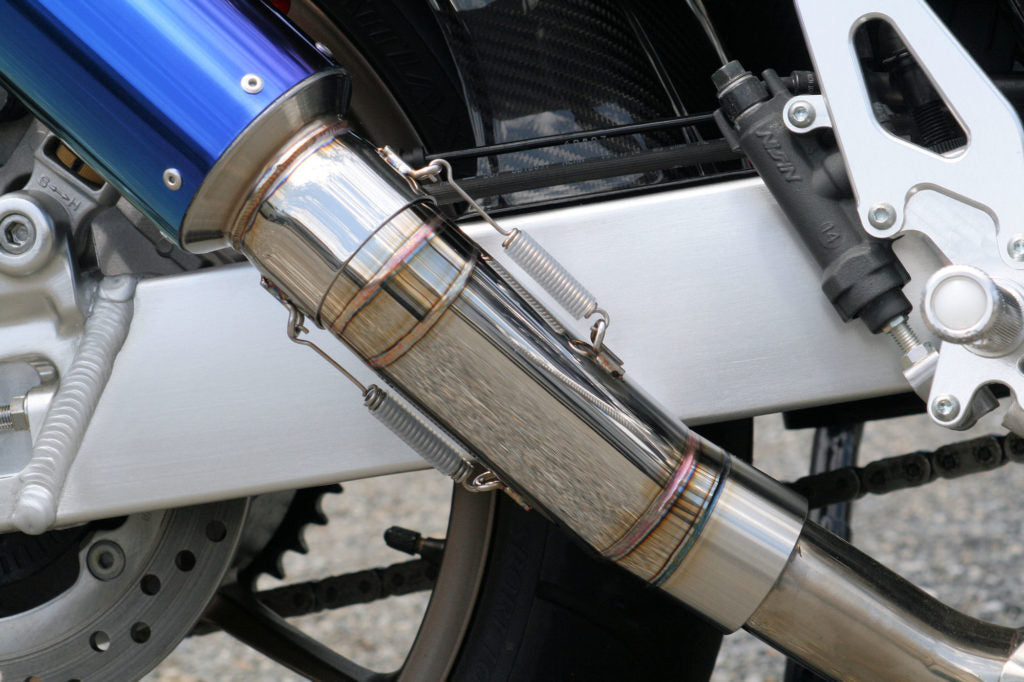 マフラー RPM-LUXE スリップオン ブルーチタン φ90×400 CB1300SF