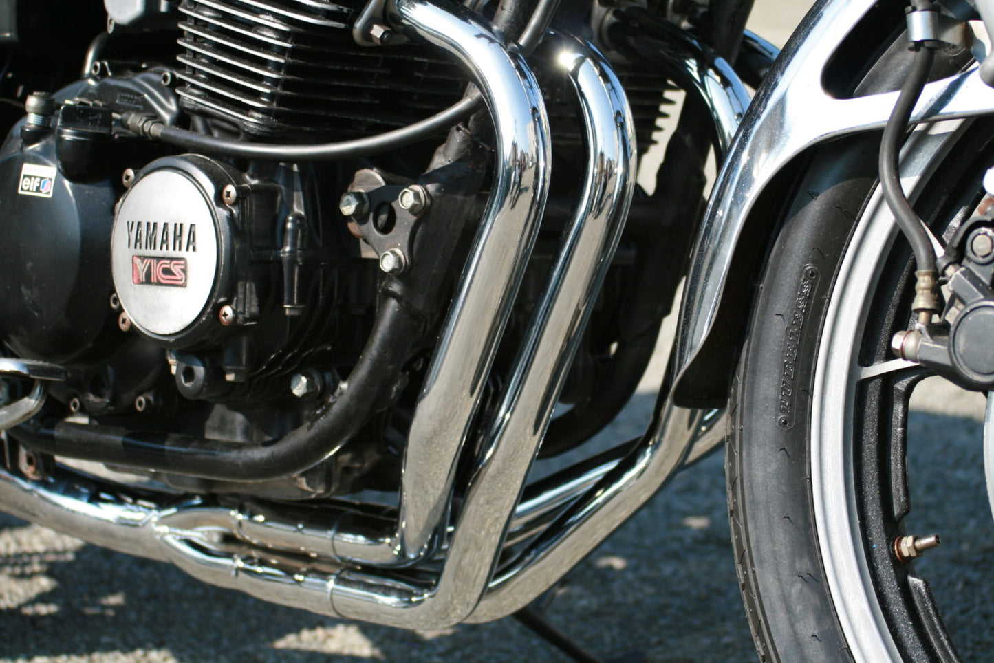 3502-01 マフラー SNIPER スナイパー フルエキゾースト アルミブルーアルマイト φ93×390 XJ400D