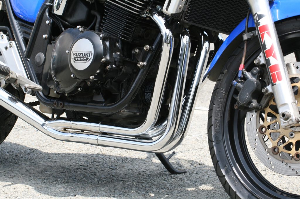 4527-01 マフラー SNIPER スナイパー フルエキゾースト アルミブルーアルマイト φ93×390 IMPULSE インパルス