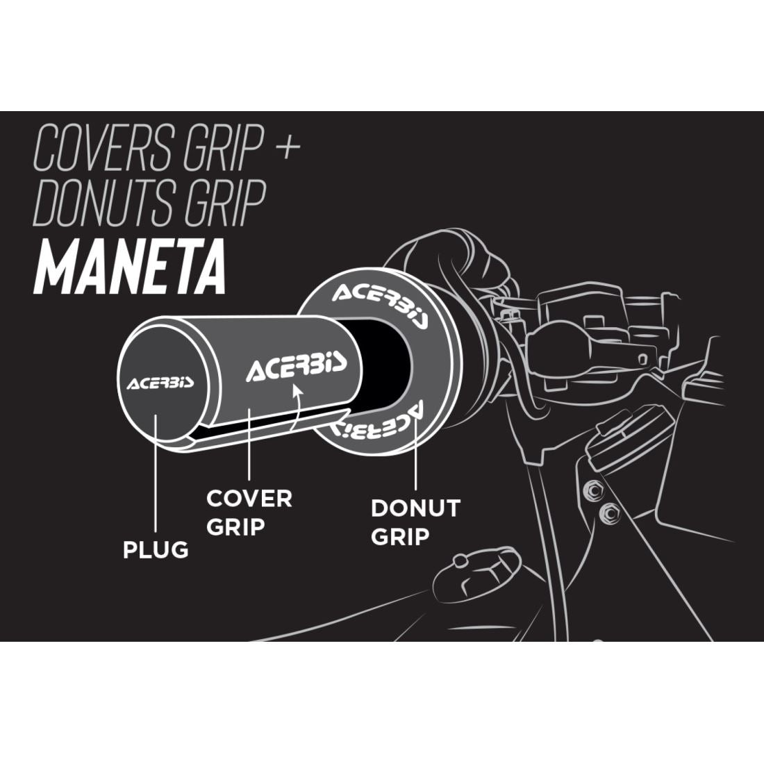 MANETA グリップカバー・グリップドーナツ ブラック