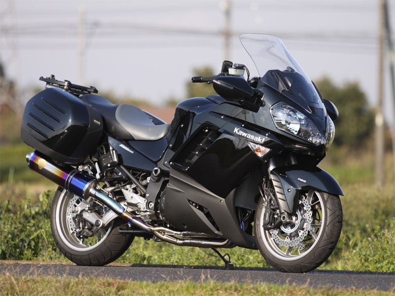ワイバン シングルタイプマフラー チタンオーバルドラッグブルーサイレンサー 1400GTR/コンコース14