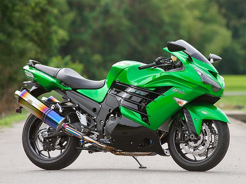 Wyvern Twin Type Exhaust, Titanium Cross Oval Silencer, Ninja ZX-14R