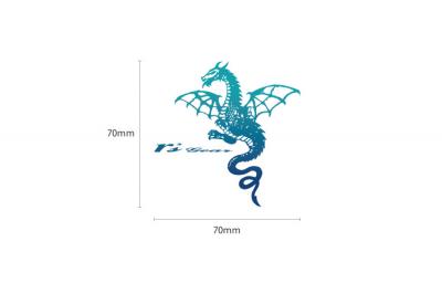 Wyvern sticker, turquoise x navy