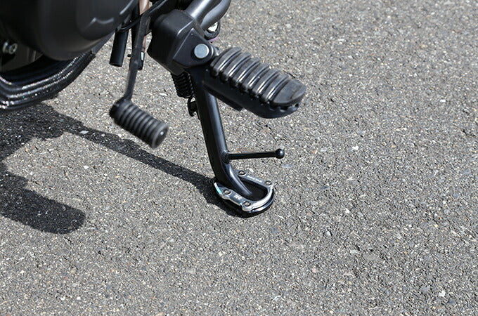 スタンドハイトブラケット クリアシルバー レブル250 レブル500 サイドスタンド 高さ調節 めり込み防止