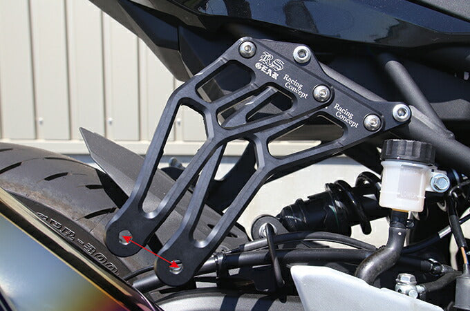 サイレンサーステー ブラック ZX-25R/SE/SE KRT EDITION マフラー 取付 軽量 可動式
