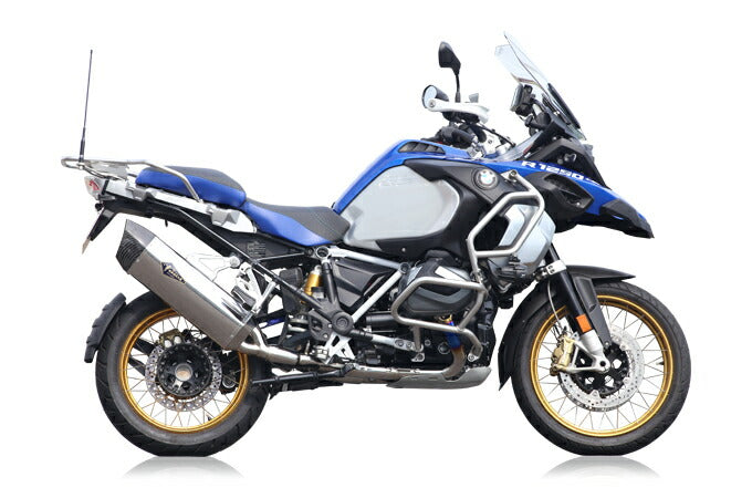 Real Spec Exhaust System, Single, Titanium Polish, R1250GS/GS-ADV, Lightweight Silencer