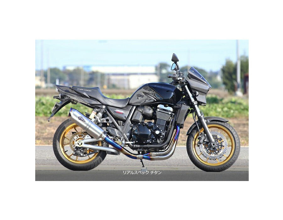 Real Spec Full Exhaust Single Type Muffler Titanium Silencer ZRX1200DAEG ZRX1200 DAEG