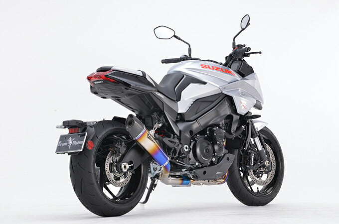 リアルスペック マフラー シングル チタンドラッグブルー カタナ GSX-S1000/F ABS 軽量 サイレンサー